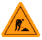 spinning construction sign